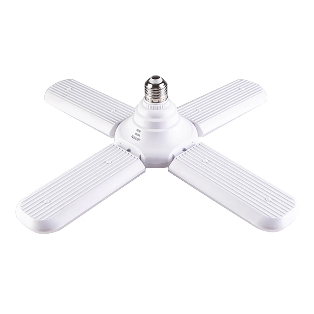 

Super Bright Durable White Home Energy Saving E27 Adjustable Ceiling Light Easy Install PC Multi Use Foldable Fan Blade LED Bulb
