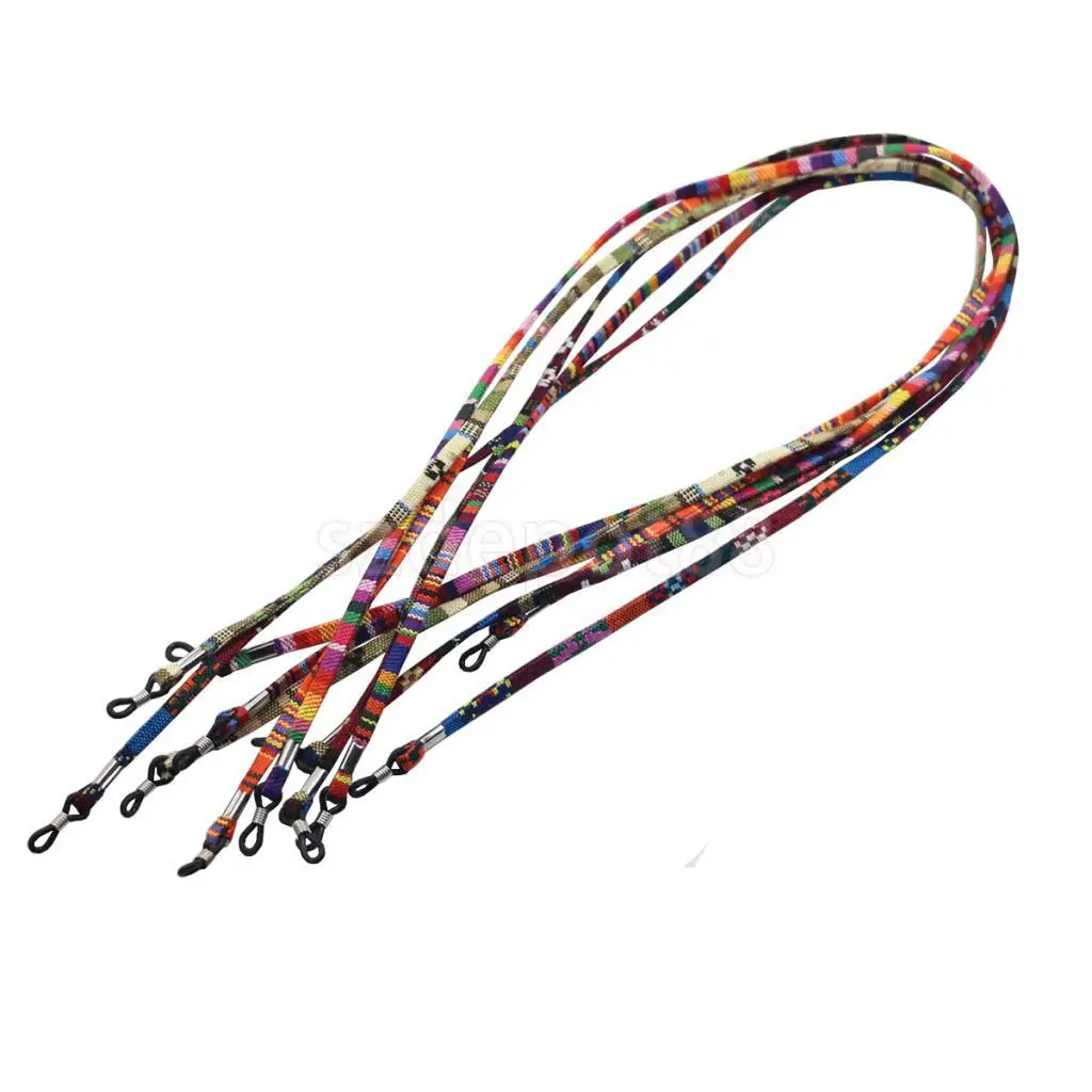 5Pcs Colorful Cotton Sunglasses Strap Eyeglass Chain Cord Reading Glasses Chain String Holder Neck Cord Eyewear Glasses string glasses straps glasses chain