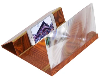 

Myriann Mobile Phone Universal Wooden 3D Screen Amplifier Magnifying Glass HD Stand for Video Anti-radiation