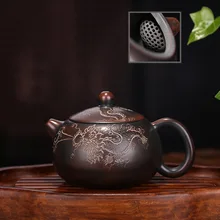 Исин темно-красный эмалированный керамический чайник товары сырой руды циньчжоу грязи Дракон узор Xi Shi чайник известное руководство
