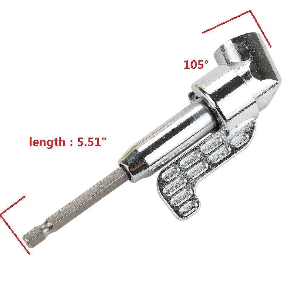 105 градусов Угловые дрели угол расширение Мощность отвертка сверло+ 1 шт. угол разъем расширения держатель адаптер+ 3 шт. Площади гайка