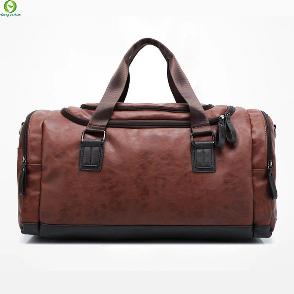 New Genuine leather travel bag Men duffel bag large capacity bags with shoulder Strap shoulder bag