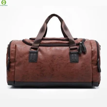 New Genuine leather travel bag Men duffel bag large capacity bags with shoulder Strap shoulder bag