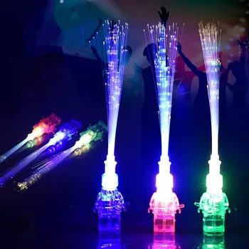 

New Kids Adults LED Glowing Fiber Finger Light Laser Beams Ring Flashing Toys Bar KTV Halloween Glow Party Supplies