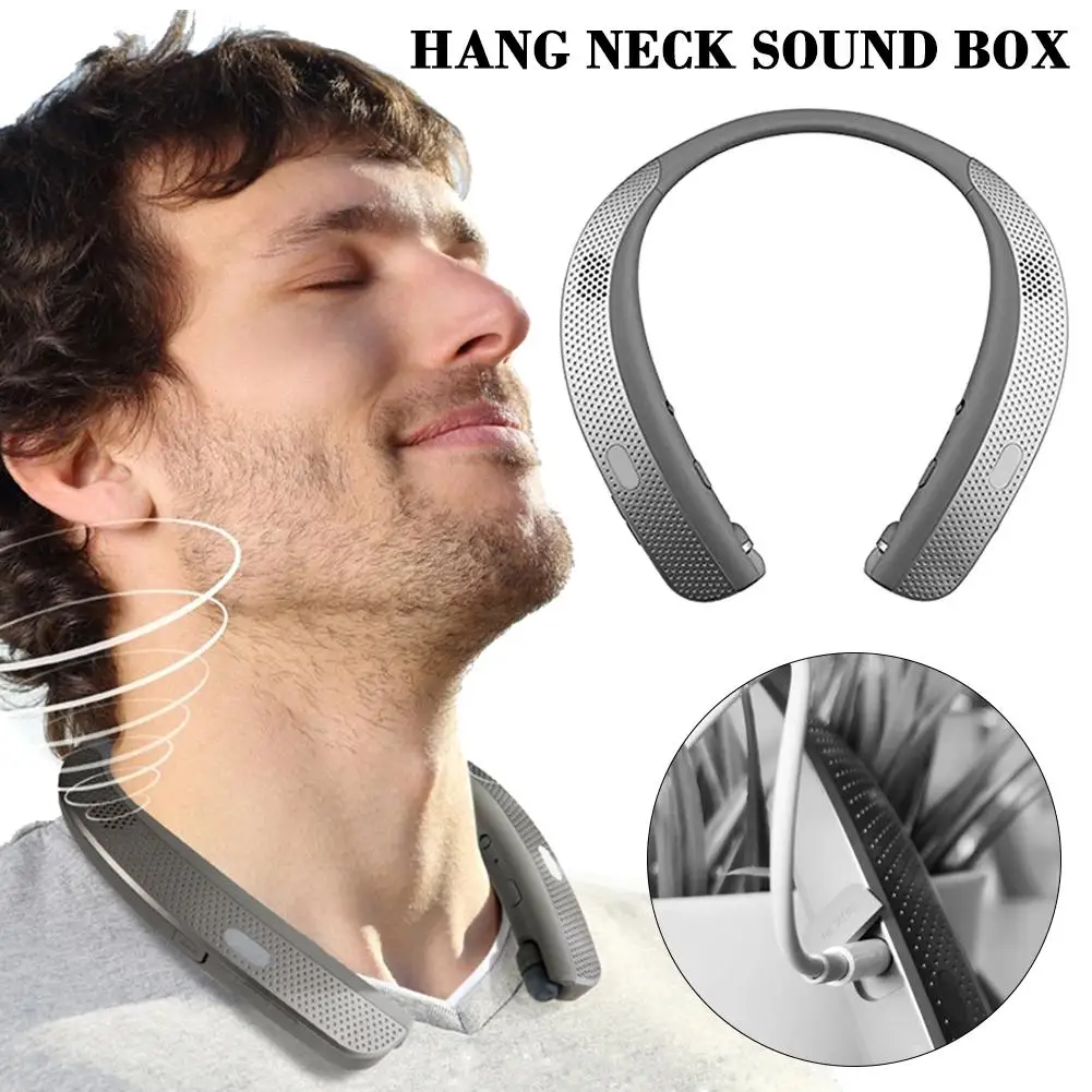

Creative neck and neck hanging portable Bluetooth running running speaker