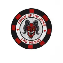 Демон GTAVR Лас-Патчи Вышивка мозаика наклейки на украшения из ткани с помощью утюга байкерские Заказная заплата значки аппликаций