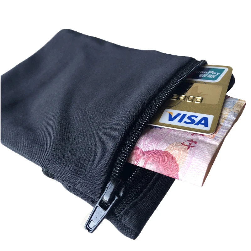 مزدوجة الجانب المعصم محفظة الحقيبة المعصم دعم جيب معصمه الريشة تنس العصابة رياضة الدراجات تشغيل ذراع الهاتف الفرقة حقيبة