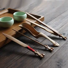 Бамбуковый пуэр чай Caddy резаки зажимы Chaze чайная ложка/зажим/щипцы игла для чая Ruyi Carve чайная культура ручной работы уникальный стиль