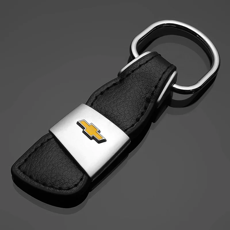

Genuine Leather AUTO Key Chain,Luxury Premium Cowhide,Car Logo Keyring Keychain Key fob For Chevrolet
