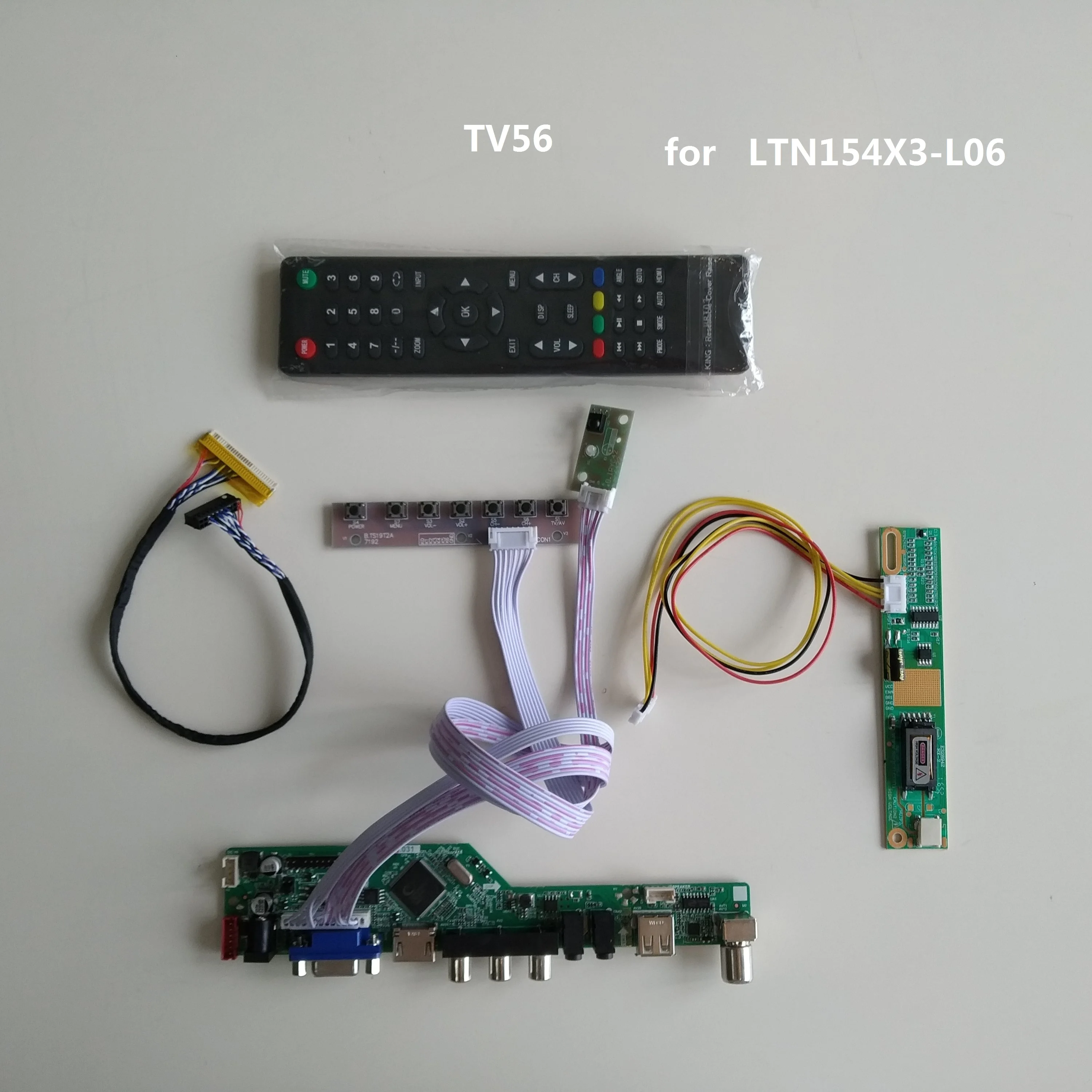 

TV LCD LED VGA HDMI AV RF USB Audio Controller Board For display LTN154X3-L06 1280*800 15.4" Monitor panel card