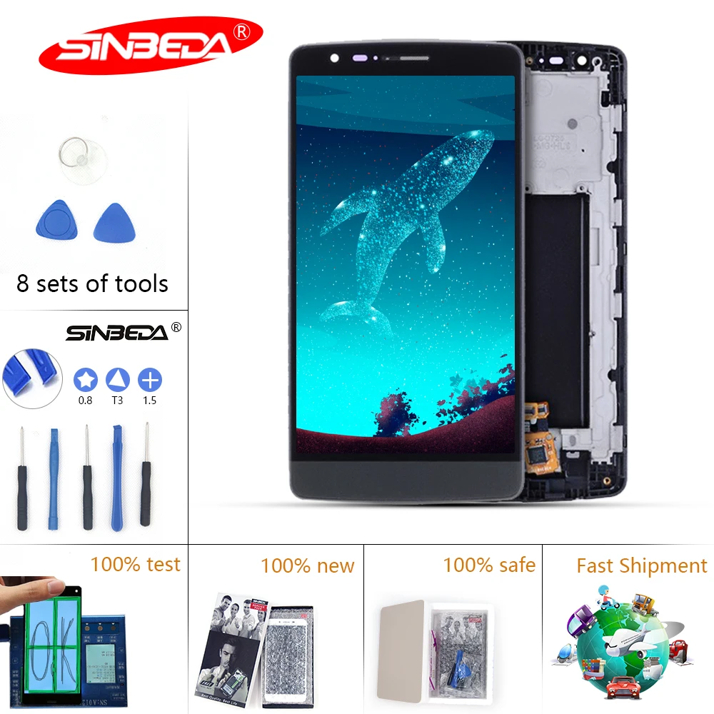 

5.0" For LG G3 Mini LCD Touch Screen with Frame Replacement For LG G3 Mini Display For LG G3S LCD D722 D724 D725 Display