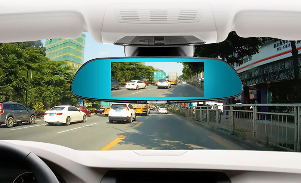 Автомобильный видеорегистратор 3g 7,0 сенсорный экран Android 5,0 Wi-Fi gps 1080 P HD Dash Cam двойной объектив Автомобильная камера заднего вида камера