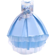 Новинка; рождественское платье с вышивкой; коллекция года; зимний костюм с цветочным рисунком для девочек; Детские платья для девочек; платье для свадебной вечеринки; платье принцессы; 10 лет