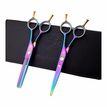 5," Радужные ножницы 440C профессиональные ножницы для стрижки волос японские Парикмахерские ножницы парикмахер Ножницы Для Стрижки Волос Набор