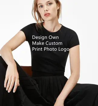 

2019 Summer Mixed Color T Shirts Women Casual Short Sleeve Shirt Tops Tees Design Own T-shirt Make Custom Print Photo Logo For