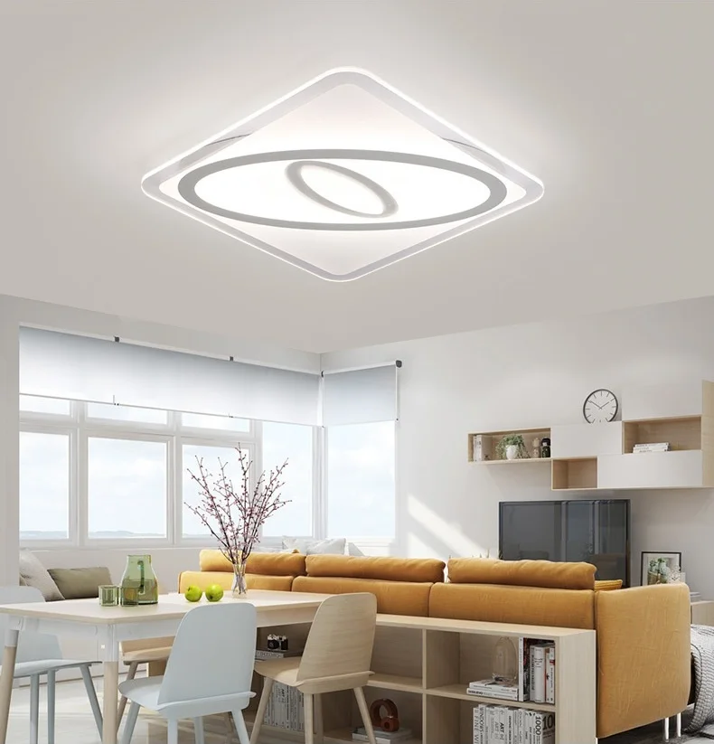 

Slim Acrylic Art LED Ceiling Light Living Room Bedroom Study Room Lamp Office & Commercial Lighting Ceiling Lights 110-240V