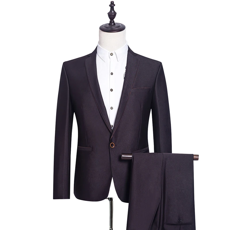 Blazer+pants for men Classic style High quality wedding suit male Pants ...