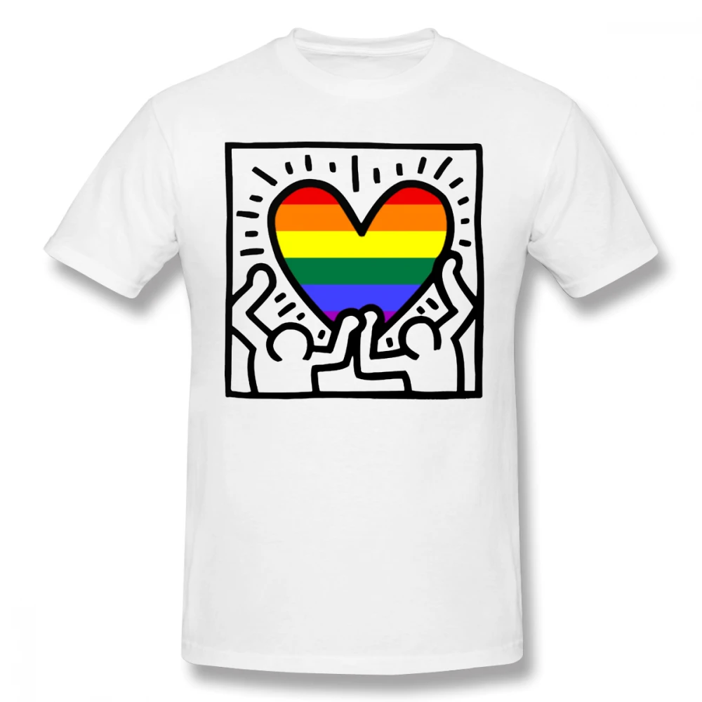 

Keith Haring T Shirt Keith Haring Gay Version 1 T-Shirt Printed 100 Percent Cotton Tee Shirt Mens Short Sleeve Awesome Tshirt
