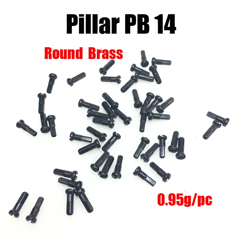 

Pillar PB 14 FG 2.3 14G thread round Material Brass bicycle nipples Gauge 14 MTB AM DH FR Bike external Spoke Nipples