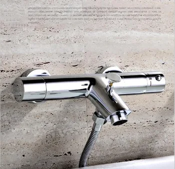 

wall-mounted bathtub shower faucet thermostatic mixing valve copper