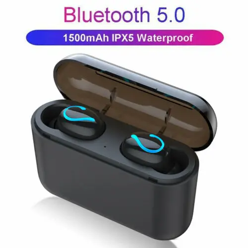 Мини беспроводные Bluetooth 5,0 наушники TWS Водонепроницаемая гарнитура наушники HiFi спортивные Игровые наушники с шумоподавлением громкой связи