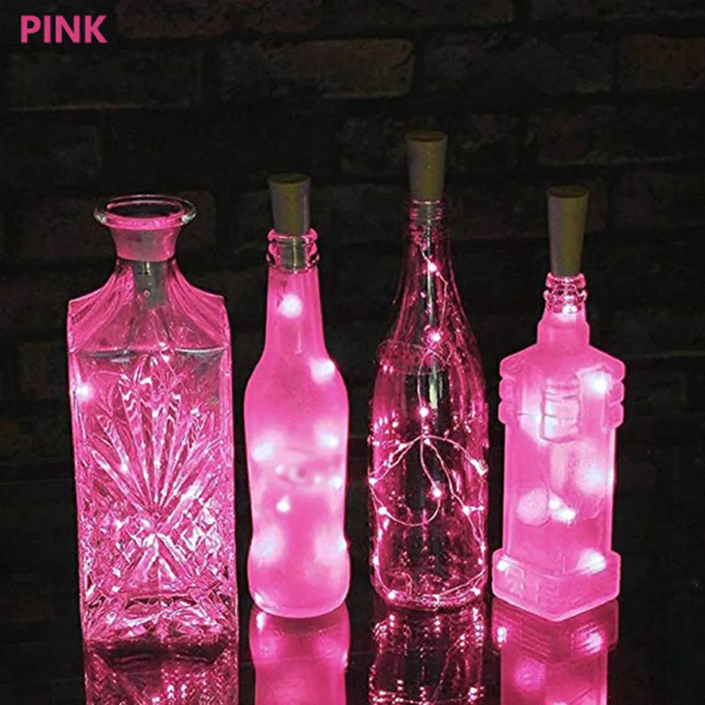 2M 20LED Solar Cork Wine Bottle Stopper Copper Wire String Lights Fairy Lamps UK 
