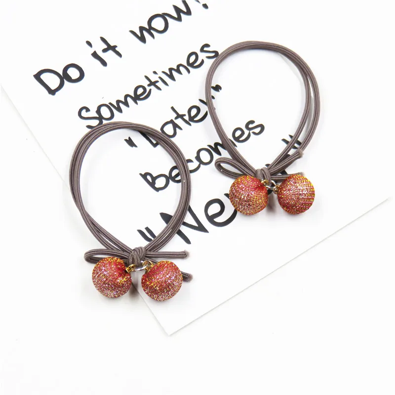 

1PCS Lovely Two Balls Elastic Hair Bands For Girls Bohemian Headband Scrunchy Korean Fashion Kids Hair Accessories For Women