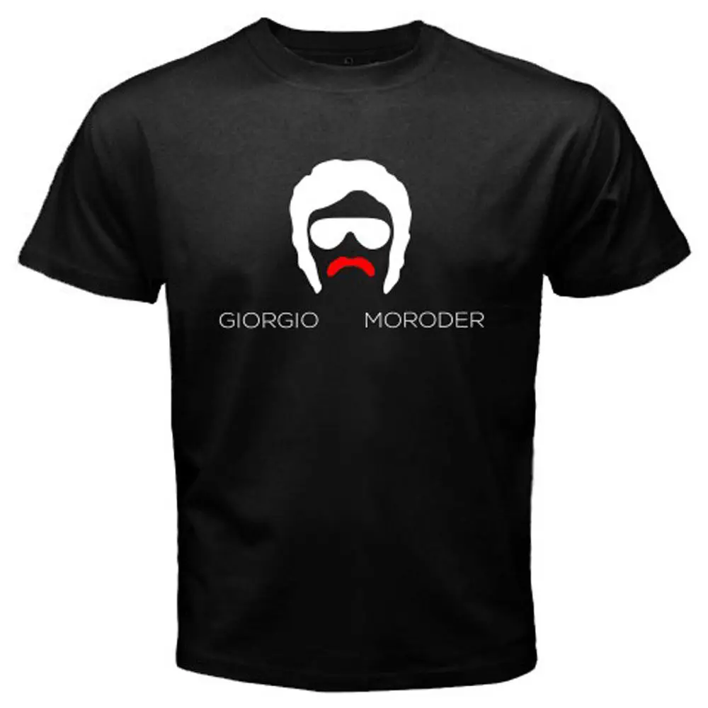 New Giorgio Moroder Famous Singer Legend Logo Men's Black T-Shirt Size S-3XL Newest 2018 Fashion Stranger Things T Shirt Men | Мужская