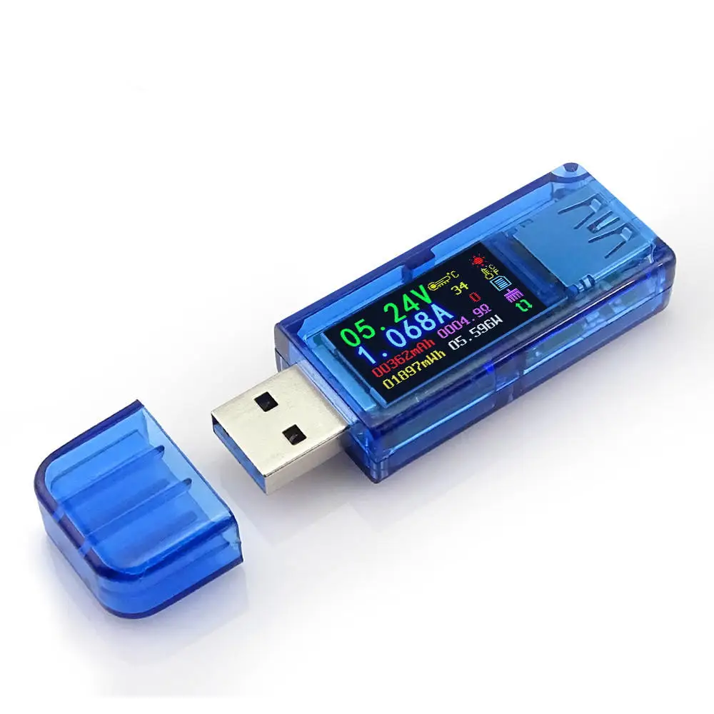RUIDENG AT34 USB3.0 IPS HD USB тестер напряжения тока Емкость энергии эквивалент мощности