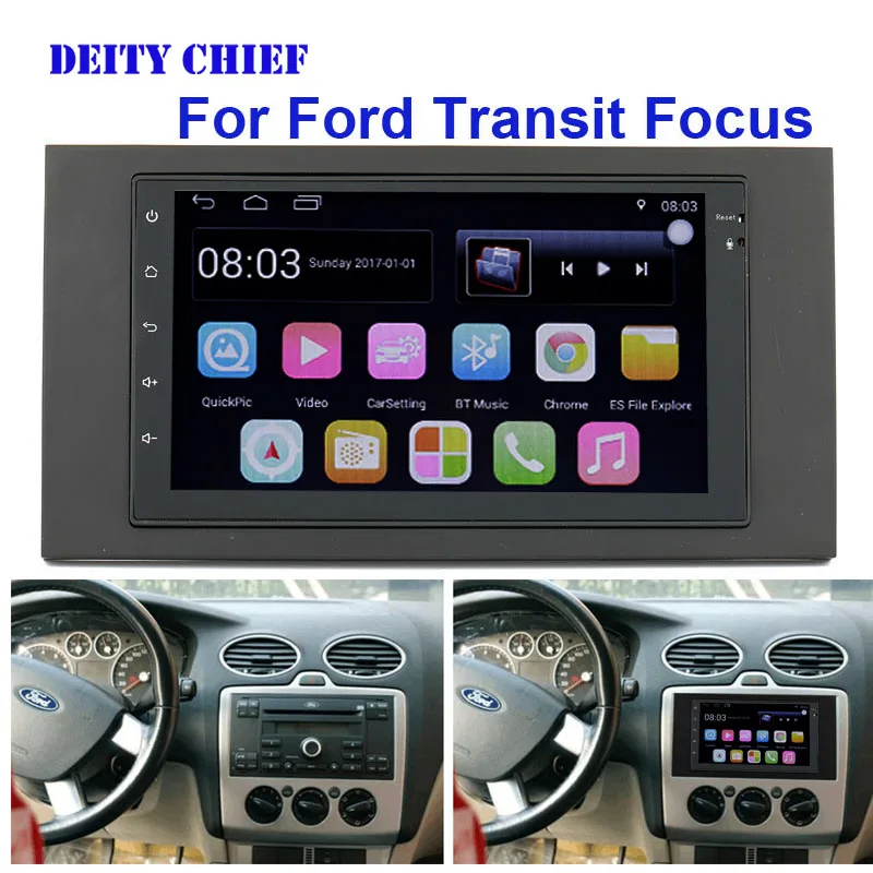 Автомобильный 7 дюймовый Android радиоприемник для Ford Transit Focus max 2din мультимедийный