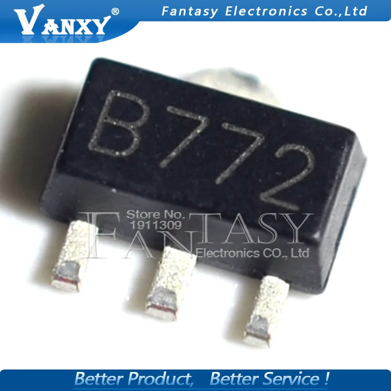 20PCS 2SB772 SOT89 B772 SMD SOT 89 PNP MEDIUM POWER TRANSISTOR new and