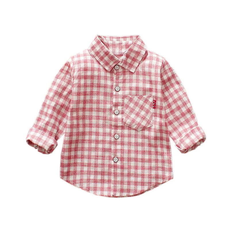 DFXD Korean Style Children Boy Clothes Baby Shirt 2018 Spring Long Sleeve Plaid Cotton Blouse Fashion Kids Boys 1-4Y | Детская одежда и