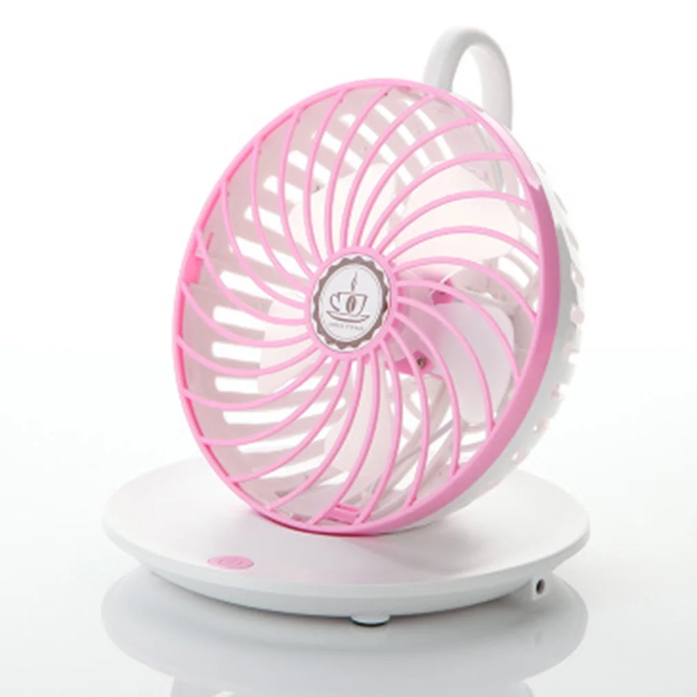 

Unique Mini Portable USB Charging Coffee Cup Fan Blade Desktop Cooling Fan