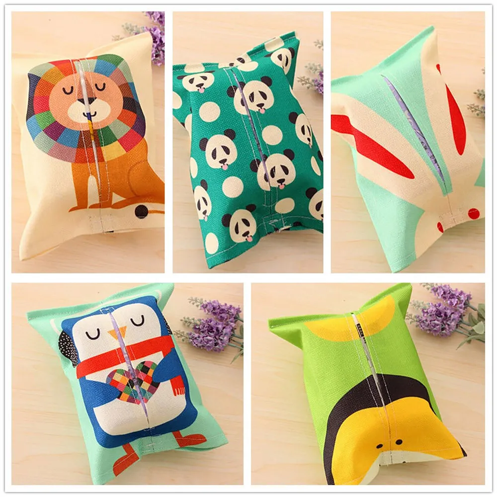 

Cartoon Layer Cloth Tissue Box Napkin Cover Holder hello kitty home Paper Towel Case porta tovaglioli
