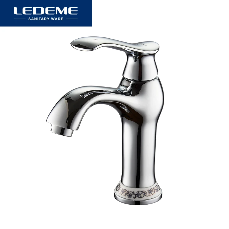 LEDEME Смеситель для умывальника с гайкой латунь Цвет: хром L1041 2|faucet mixer|faucet basinbasin faucet