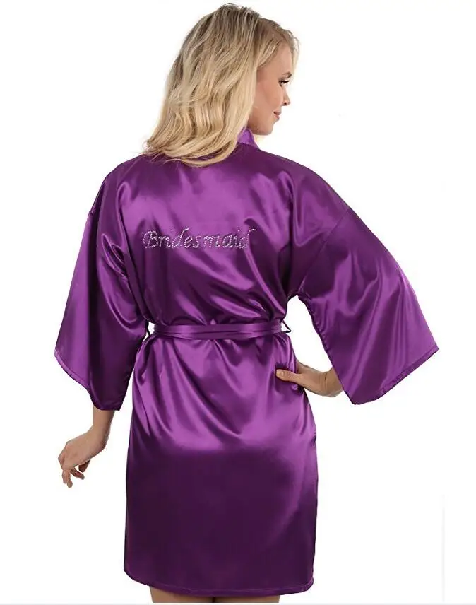Bridesmaid robes Sleepwear Robe Wedding Bride Bridesmaid Robes Pyjama Robe Female nightwear Bathrobe Nightdress Nightgowns