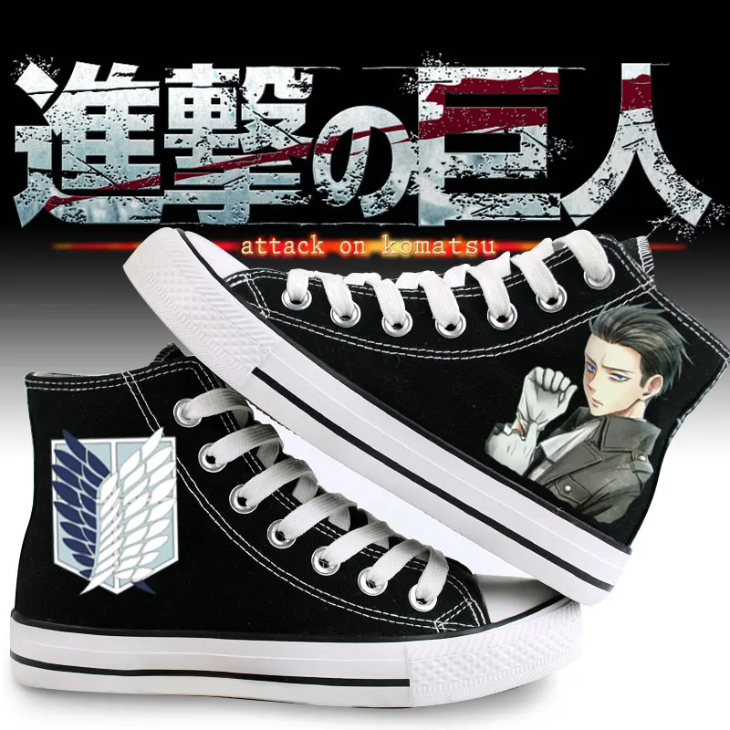 Обувь унисекс для косплея Attack On Titan парусиновая обувь на высокой платформе Shingeki No