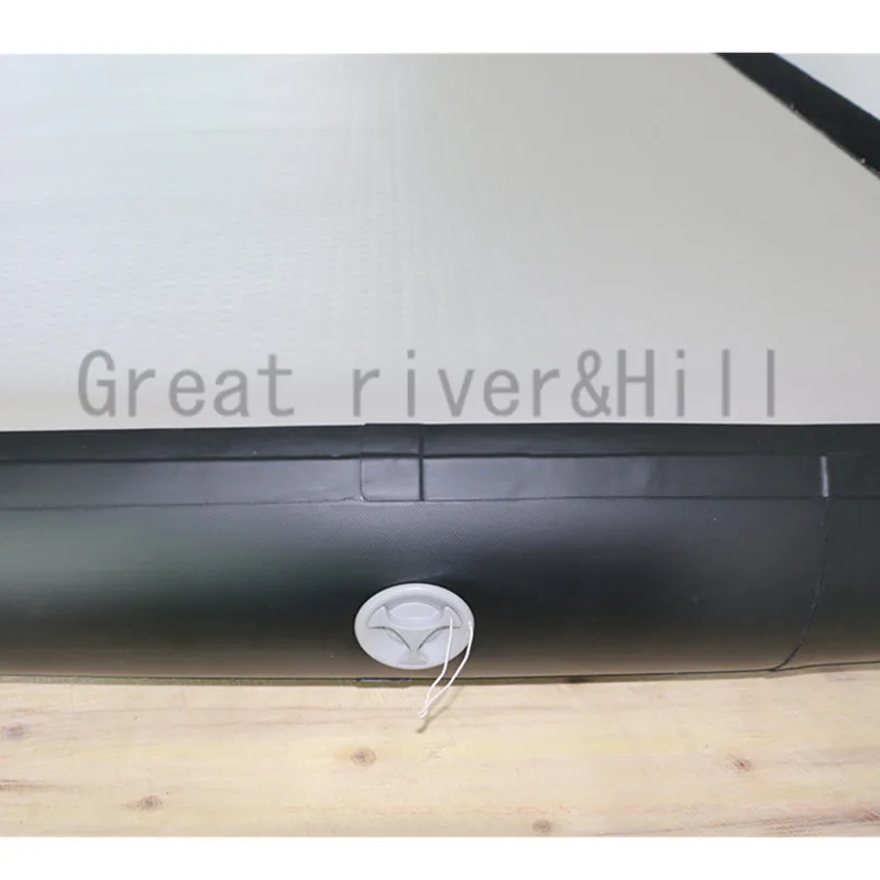  Great river hill fitness training mat inflatable air track foldable mat grey&black 8m x 1.8m x 15cm