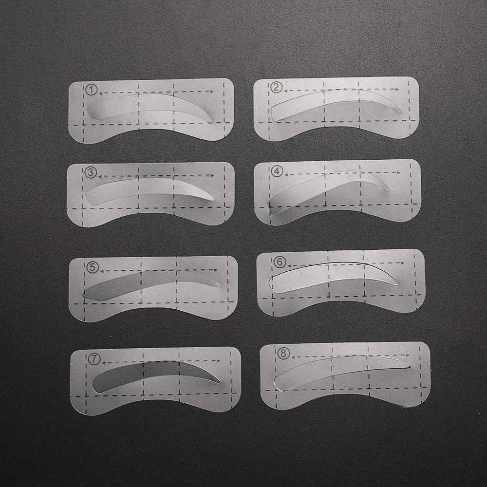 

24pcs Reusable Eyebrow Stencil Shaper Set Eye Brow Professional Beauty Make Up Shaping Styling Tools Model Cosmetics Accessories