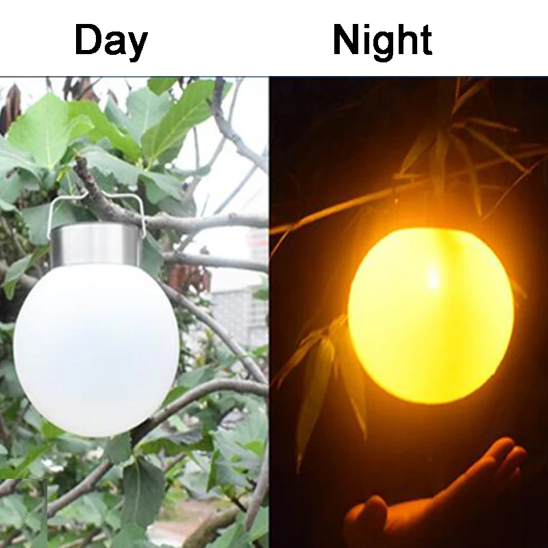 LED solar spherical flame light outdoor solar lights waterproof for garden decoration Intelligent light control Ball Hang Lamp (10)