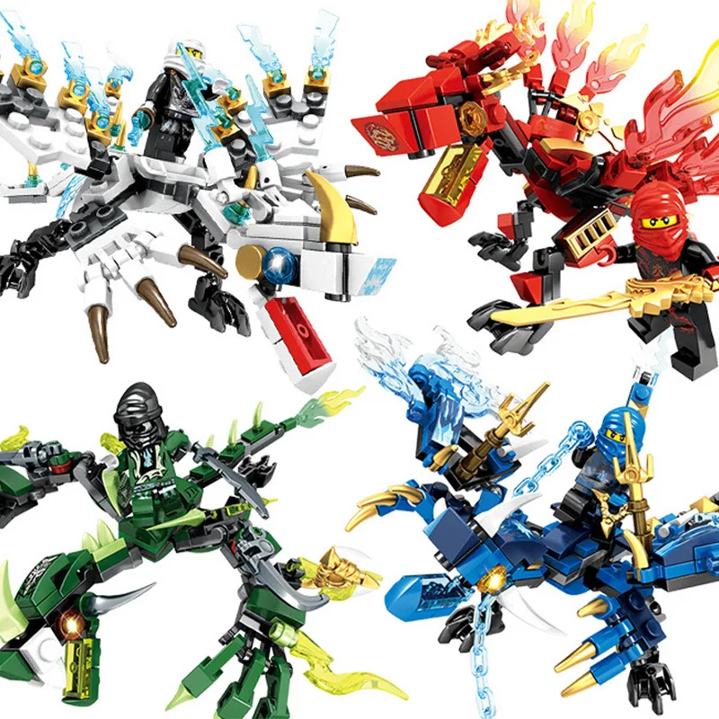 

115pcs+ NinjagoINGLY Dragon Knight Building Blocks Compatible Educational Blocks DIY Bricks Toys For Children Kid Gift