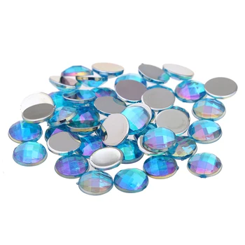 

6mm 5000pcs AB colors Acrylic Flatback Round Earth Facets Acrylic Rhinestone Strass High Shine Beads DIY Nails Art Decorations