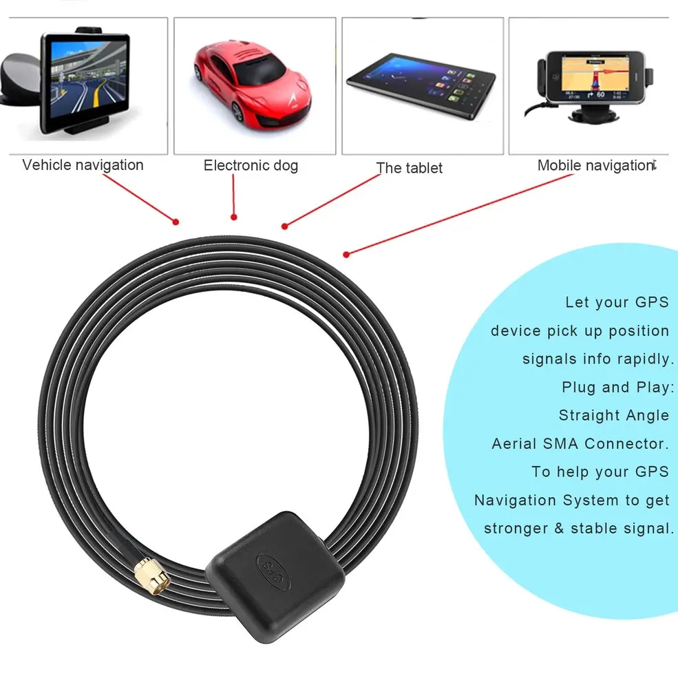 157542 MHz Auto GPS Antenne Aktive Remote Antenne Luft RP-SMA Stecker Signal Adapter Auto DVD GPS N