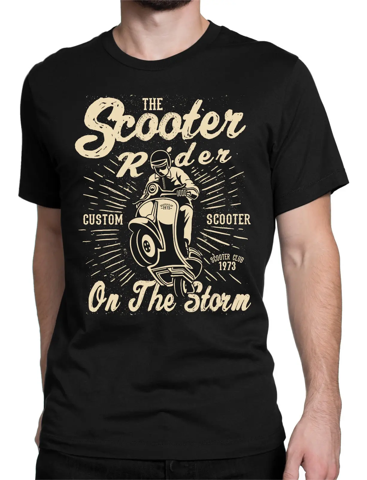 2019 Fashion Summer Style Tee Shirt Scoot Rider Scooter Vespa Retro Vintage Old School Moto Tee Shirt