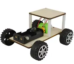 Научные эксперименты игрушки деревянные рукоделие DIY четыре колеса электрический автомобиль игрушки для детей собирает модель игрушки