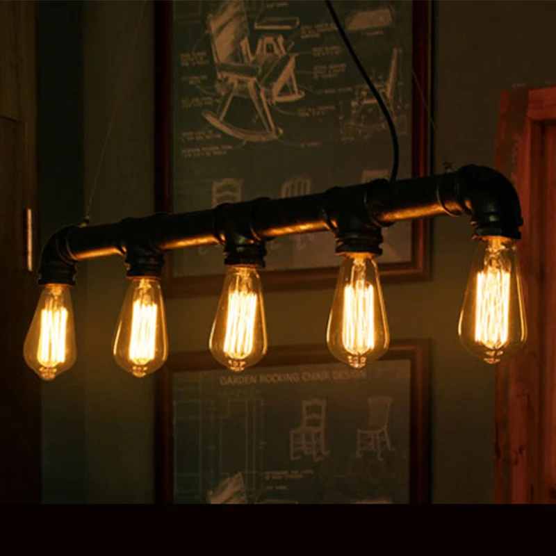 Us 128 0 Edison Retro Loft Style Vintage Pendant Light Lamp Metal Water Pipe Home Lightings Lights For Restaurant In Us 128 0 Edison Retro Loft Style Vintage Pendant Light Lamp Metal Water Pipe Home Lightings Lights For Restaurant In