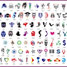 unit14 100 дизайн череп Золотой Феникс временные трафареты для тату-машины Книга для аэрографа краски спрей компрессор комплект