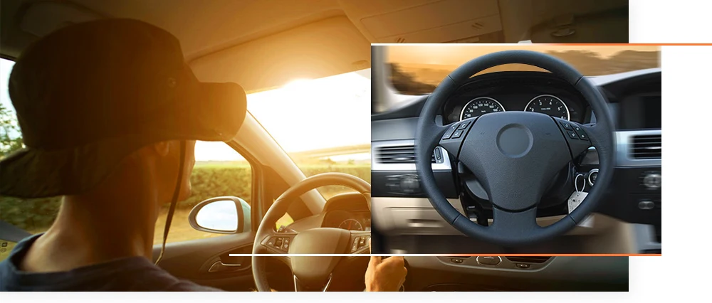 Capa para Volante de Carro em Couro Preto para Bmw Mequero Artificial Sedan 2003-2009 E61 Turing 2004 2005-2008 2009 E60 530d 9 Capas p/ direção