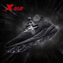 982119329531 Xtep Мужская обувь весна-лето дышащая Черная Мужская Спортивная обувь Новая повседневная прогулочная обувь дышащая au