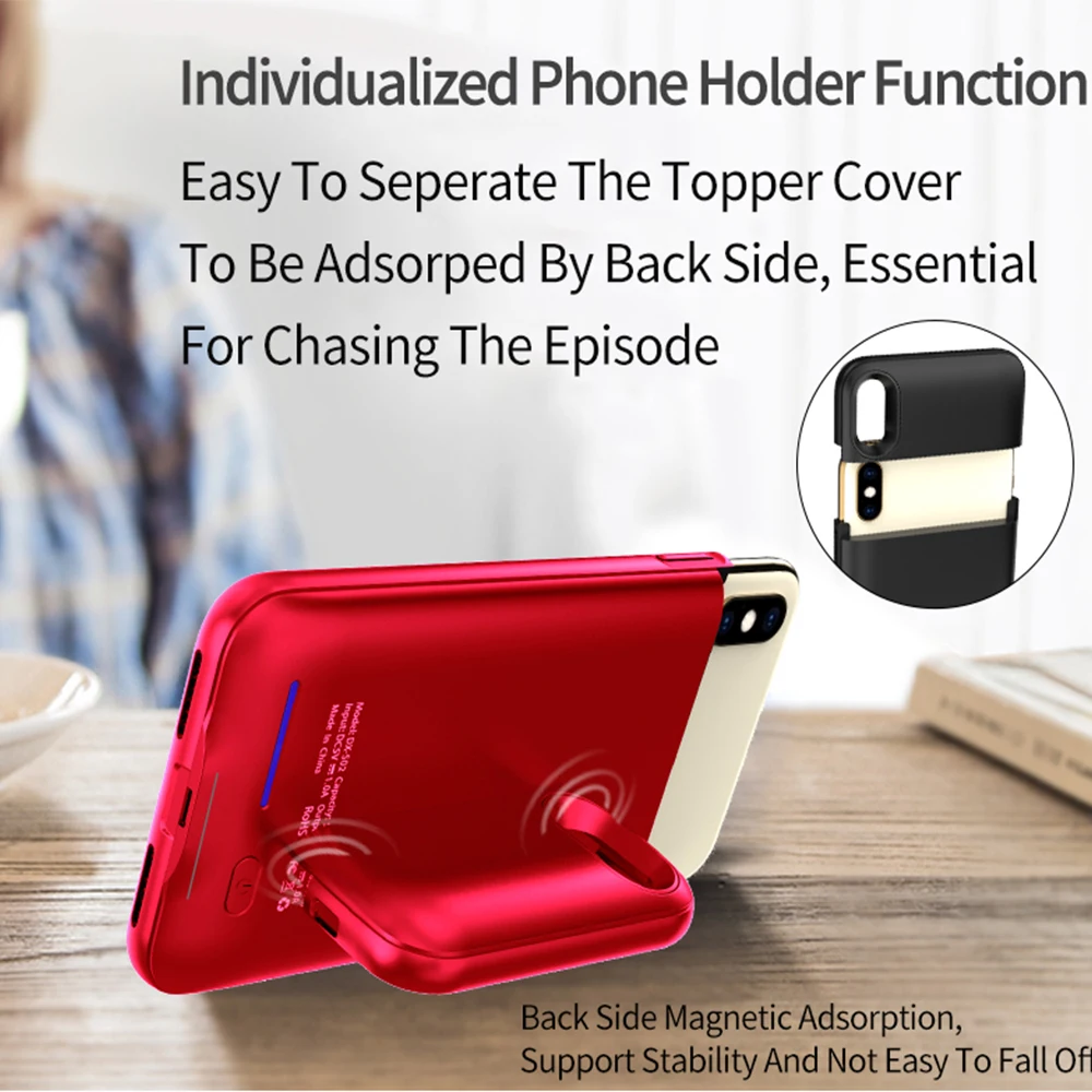 For-iphone-X-XS-Battery-Case-5000-mah-Audio-Output-Charger-Case-Magnet-Adsorpt-Smart-Power (2)